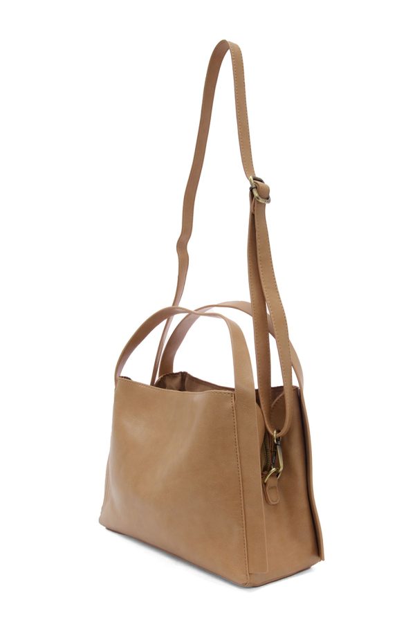 Joy Susan Grace Satchel Crossbody - Warm Tan