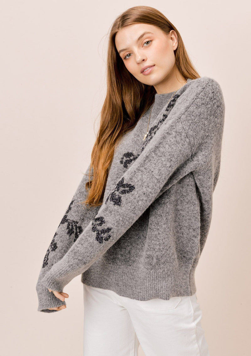 FINAL SALE Molly Floral Jacquard Sweater