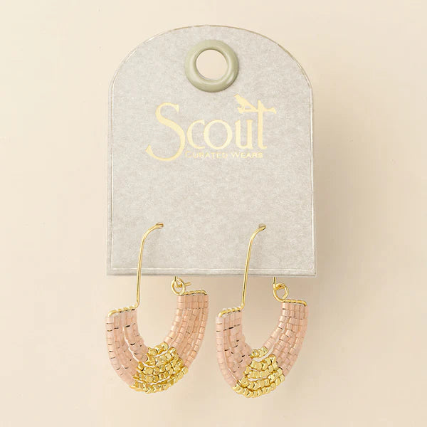 Scout - Chromacolor Miyuki U-Hoop Earring - Blush/Gold
