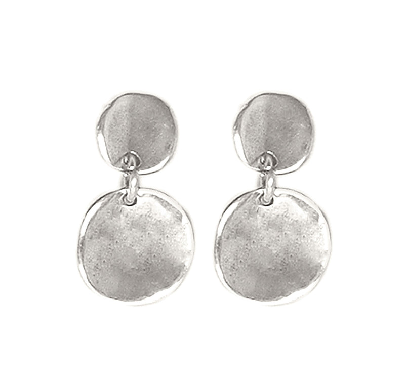 UNOde50 Circle drop earrings - Sterling Silver