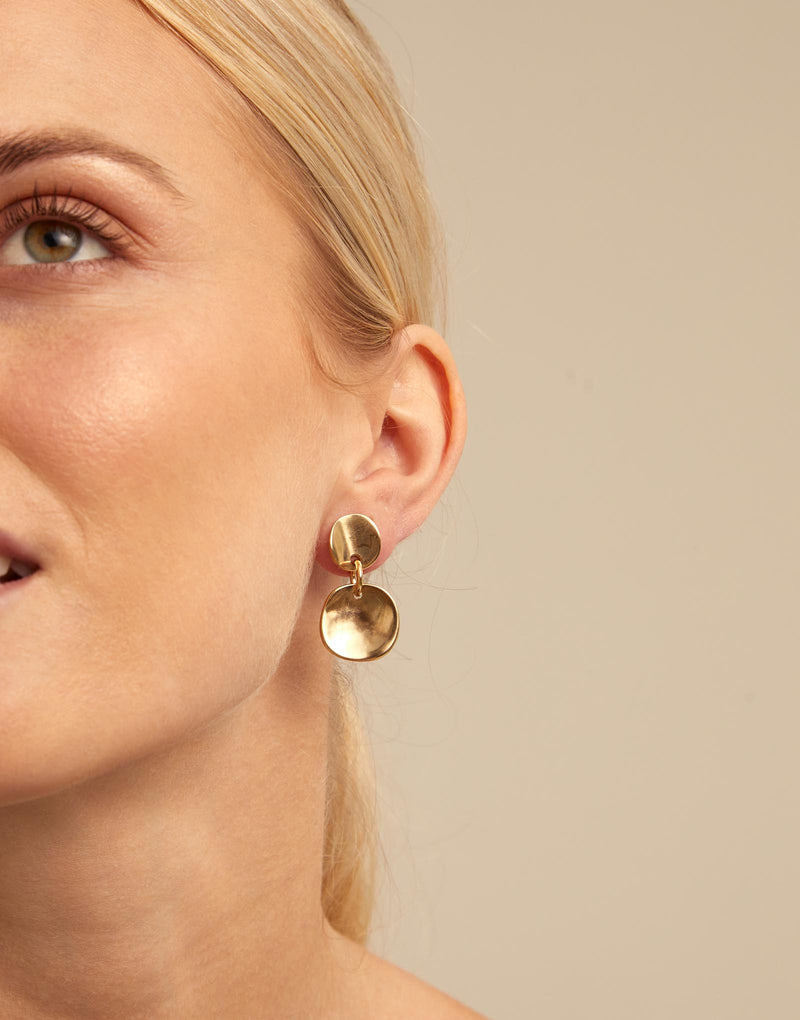 UNOde50 Circle drop earrings - Gold