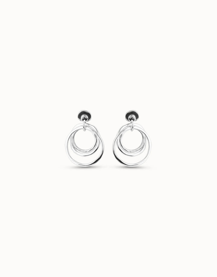 UNOde50 Irregular hoop earrings Silver
