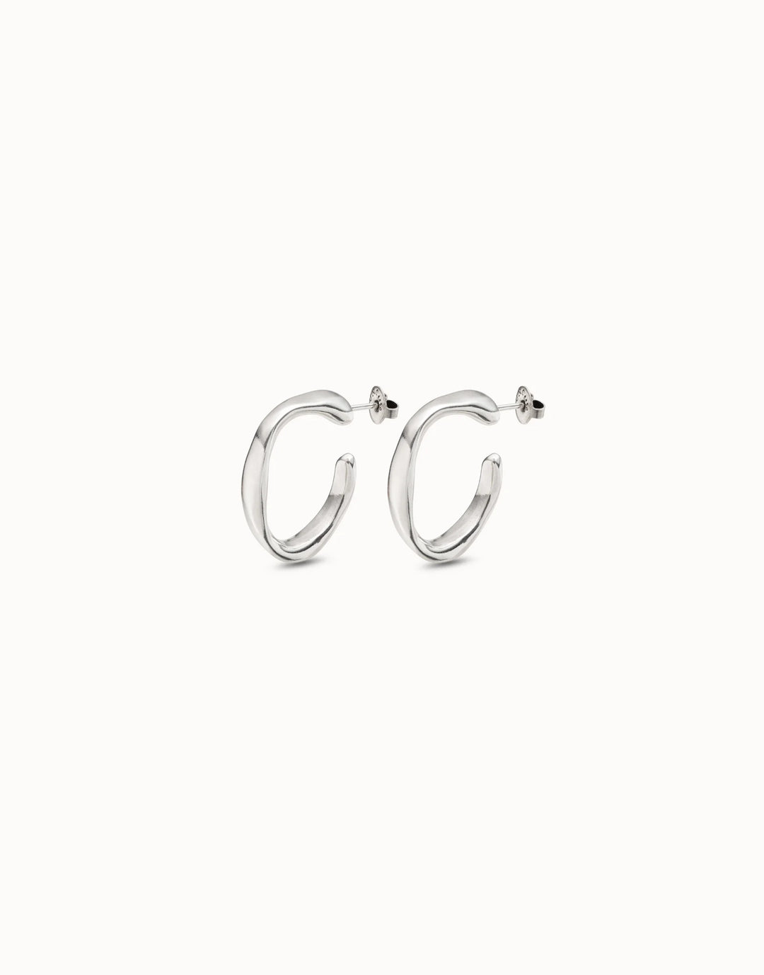 UNODE50 Open hoop earrings Silver