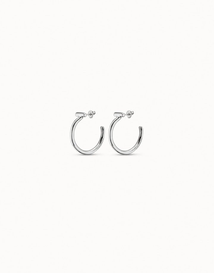 UNOde50 Hoop Earrings Silver