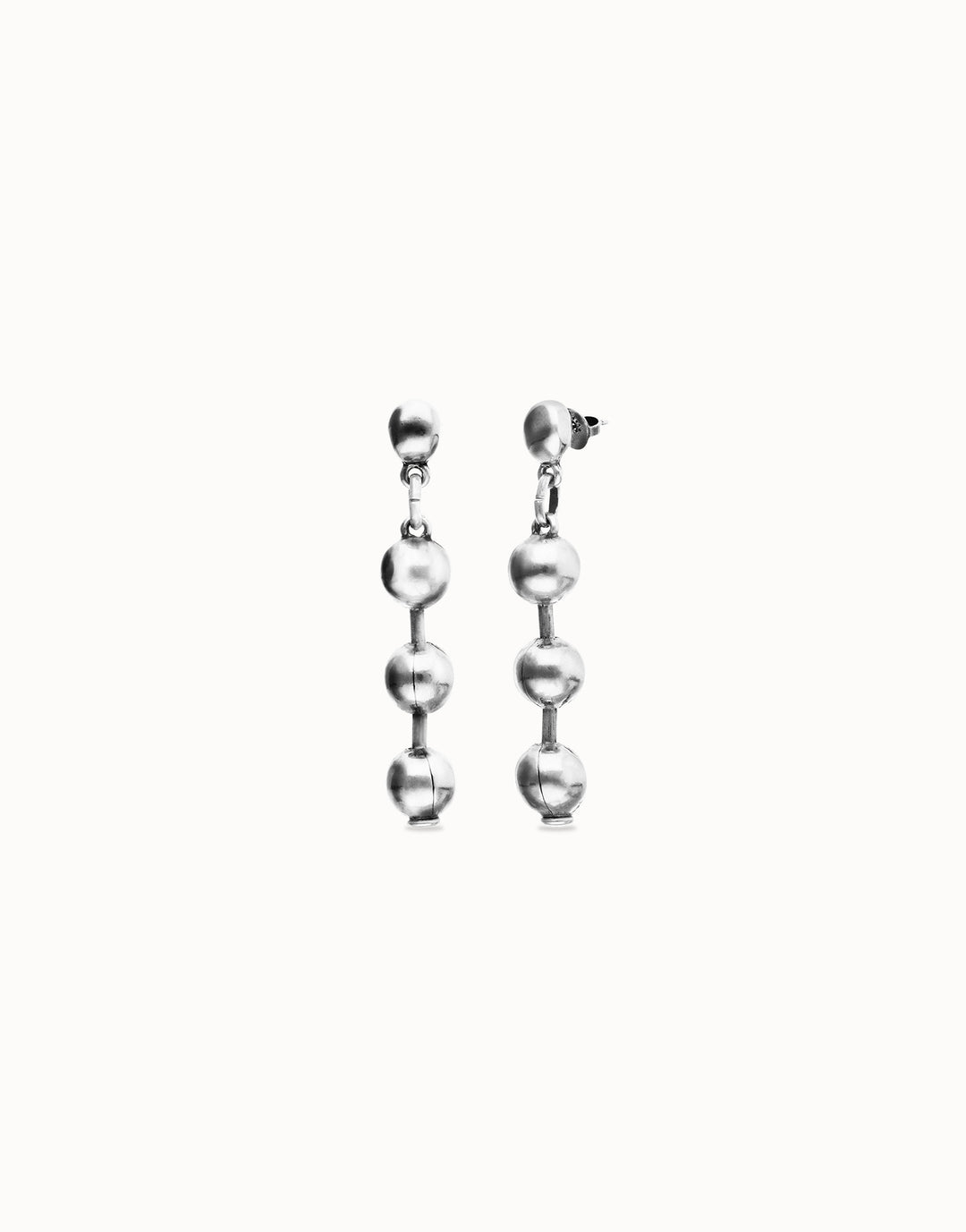 UNOde50 Bead drop earrings Silver