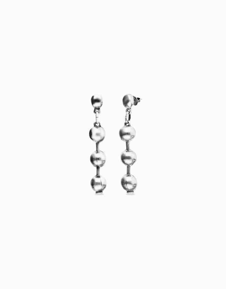 UNOde50 Bead drop earrings Silver