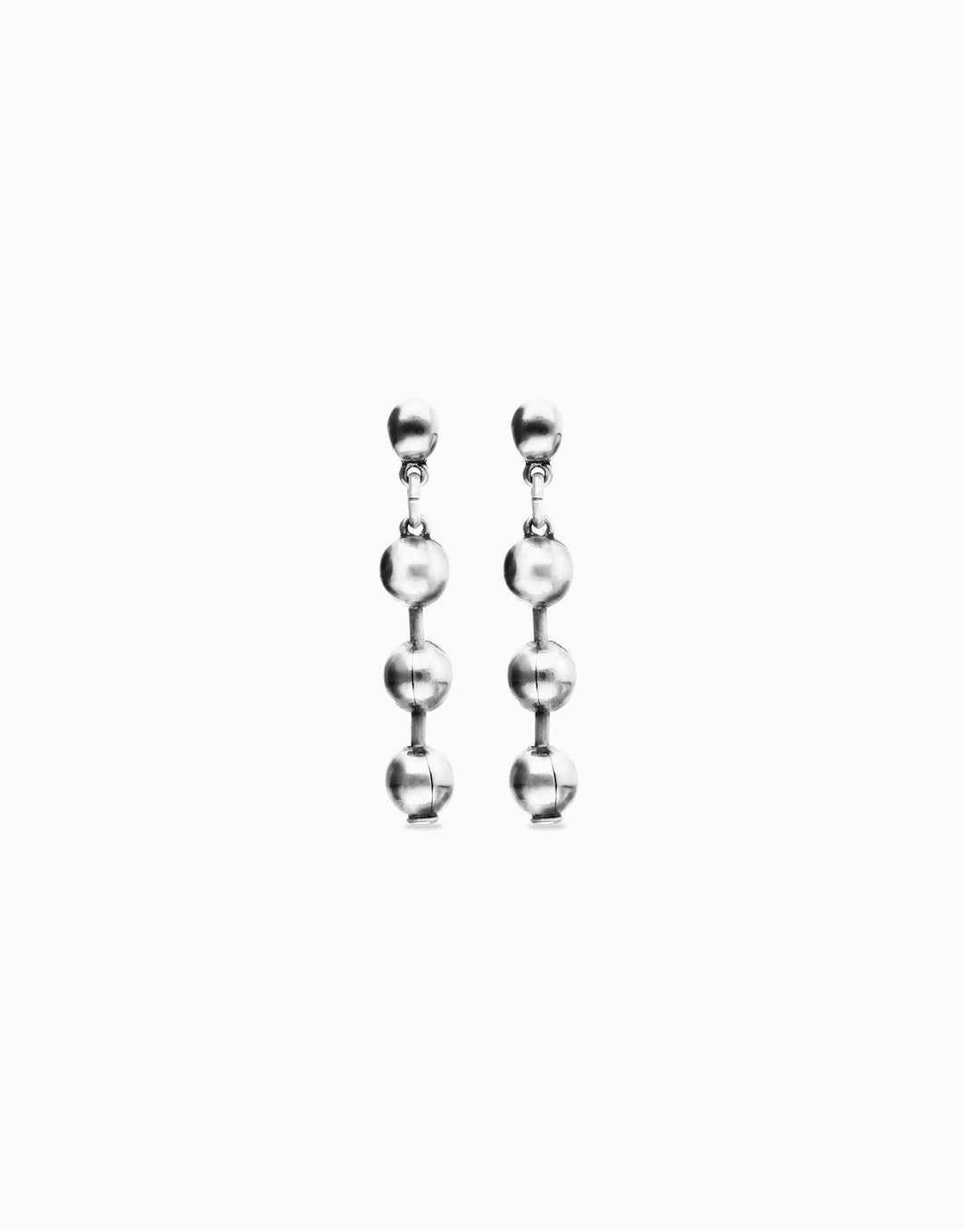 UNOde50 Bead drop earrings Silver