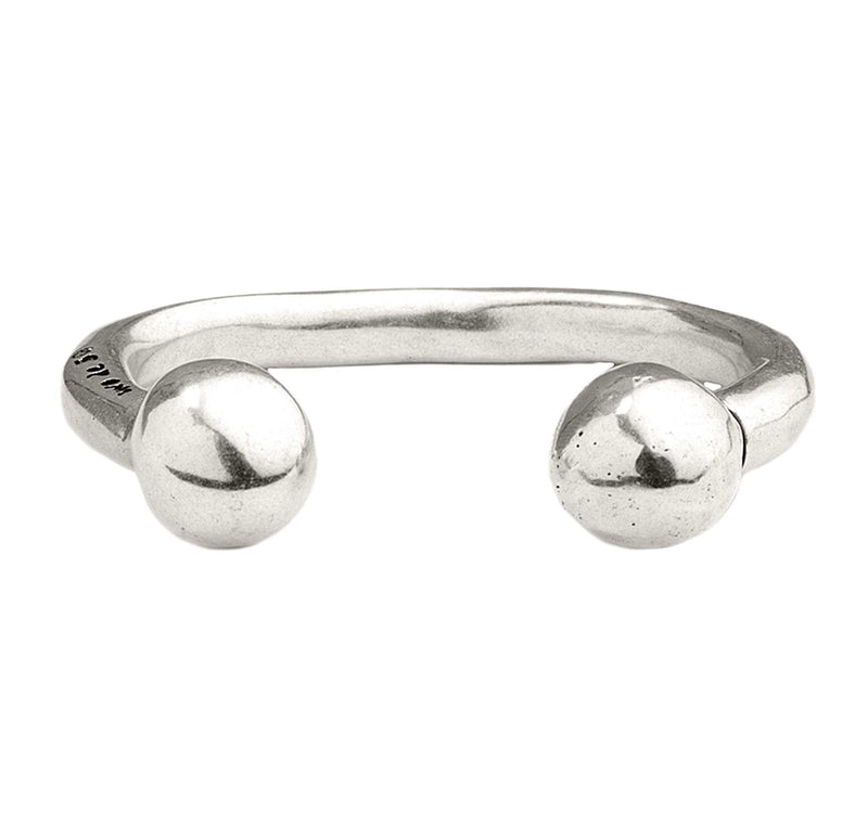 UNOde50 Bangle bracelet with double ball - Sterling Silver