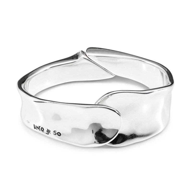 UNOde50 Waves shaped bangle bracelet - Sterling SIlver