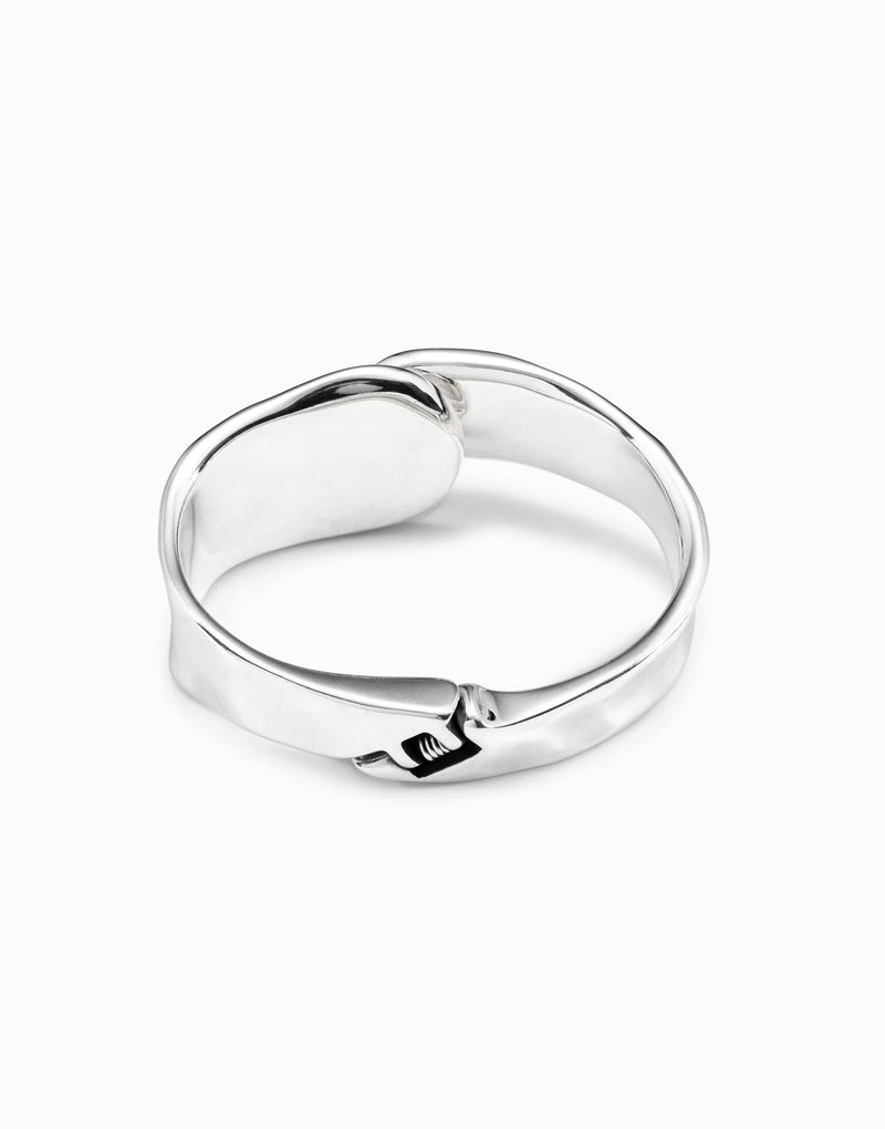 UNOde50 Waves shaped bangle bracelet - Sterling SIlver