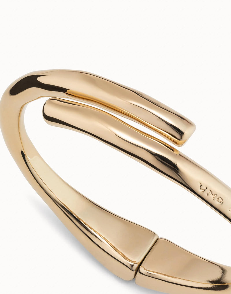 UNOde50 Tubular shaped bangle bracelet - Gold