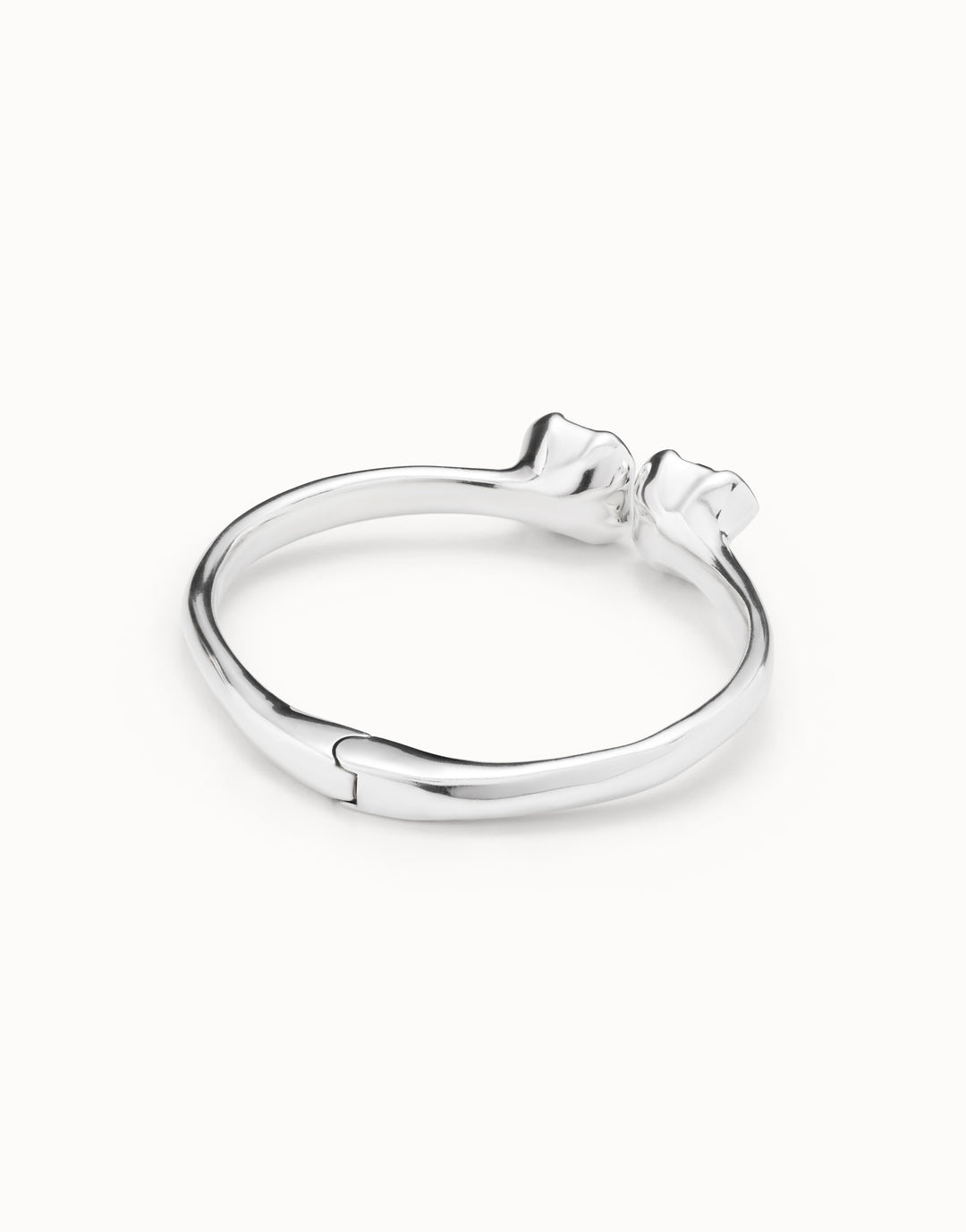 UNODE50 Bangle bracelet with two blue crystals Silver