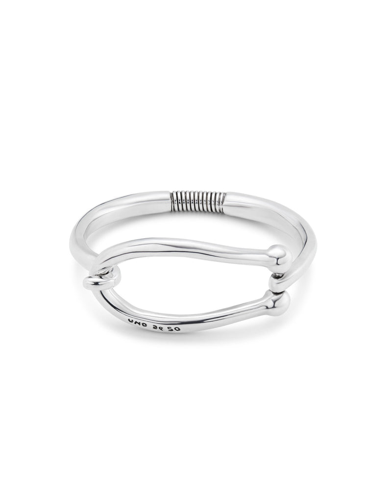 UNOde50 Bangle bracelet with large link - Sterling SIlver