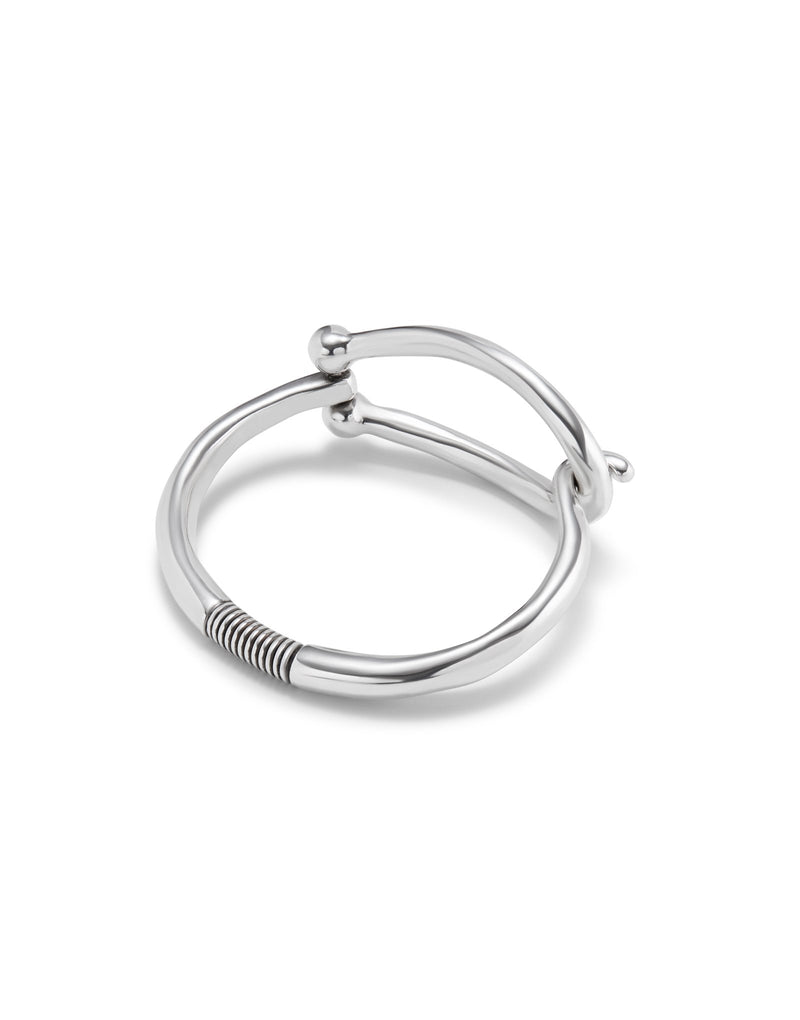 UNOde50 Bangle bracelet with large link - Sterling SIlver