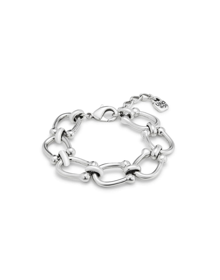 UNODE50 Medium oval link chain bracelet - Silver