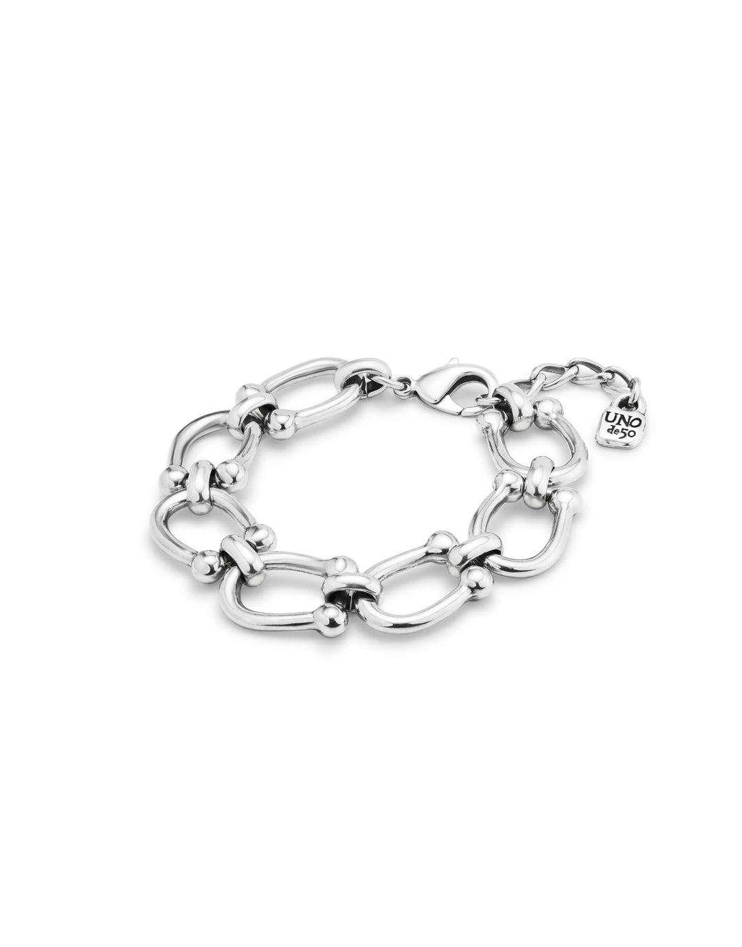 UNODE50 Medium oval link chain bracelet - Silver