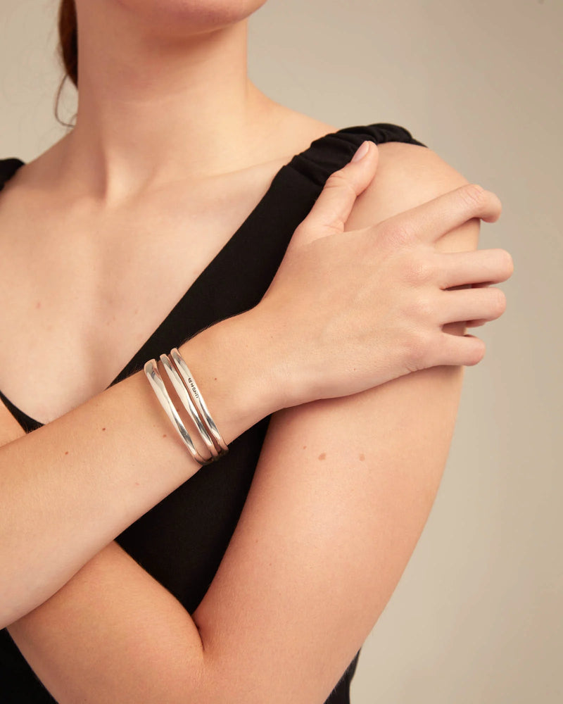 UNOde50 Triple strand cuff bracelet - Sterling Silver
