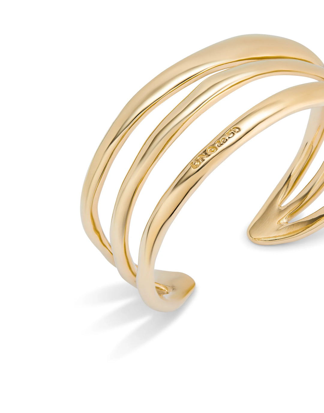 UNOde50 Triple strand cuff bracelet - Gold
