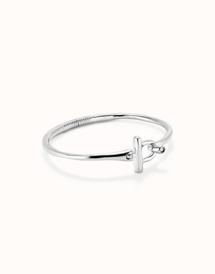 UNOde50 Bangle bracelet with white topaz - Sterling Silver
