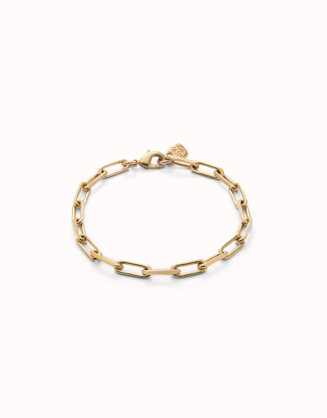 UNODE50 Bracelet Rectangular link chain bracelet - Gold