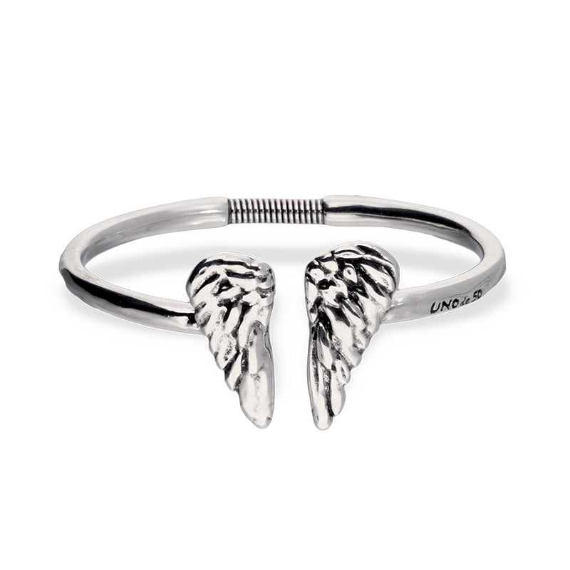 UNOde50 Cuff bracelet with wing detail - Sterling Silver