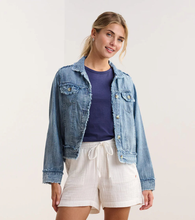 Hatley   Tencel Jacket - Blue Acid Wash