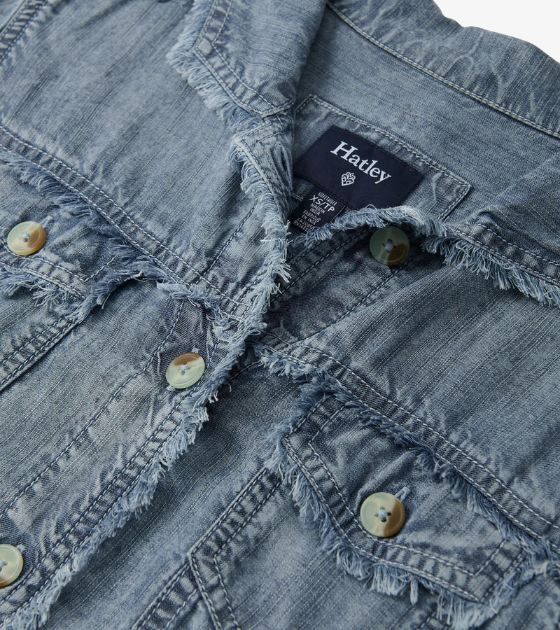 Hatley   Tencel Jacket - Blue Acid Wash