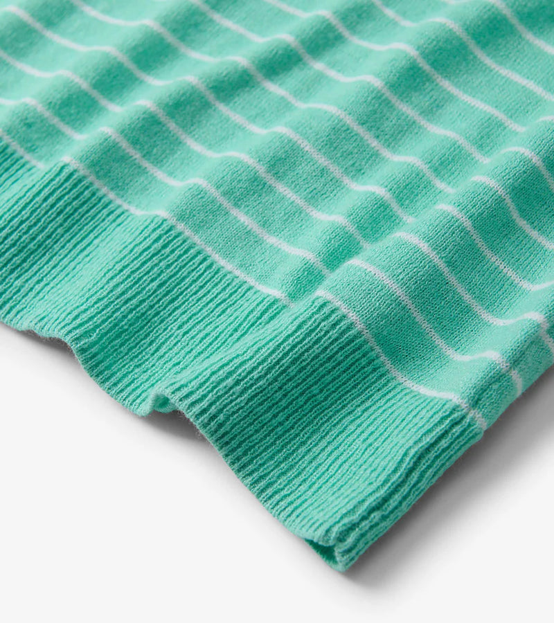 Hatley Simone Knit Tee - Teal Stripes