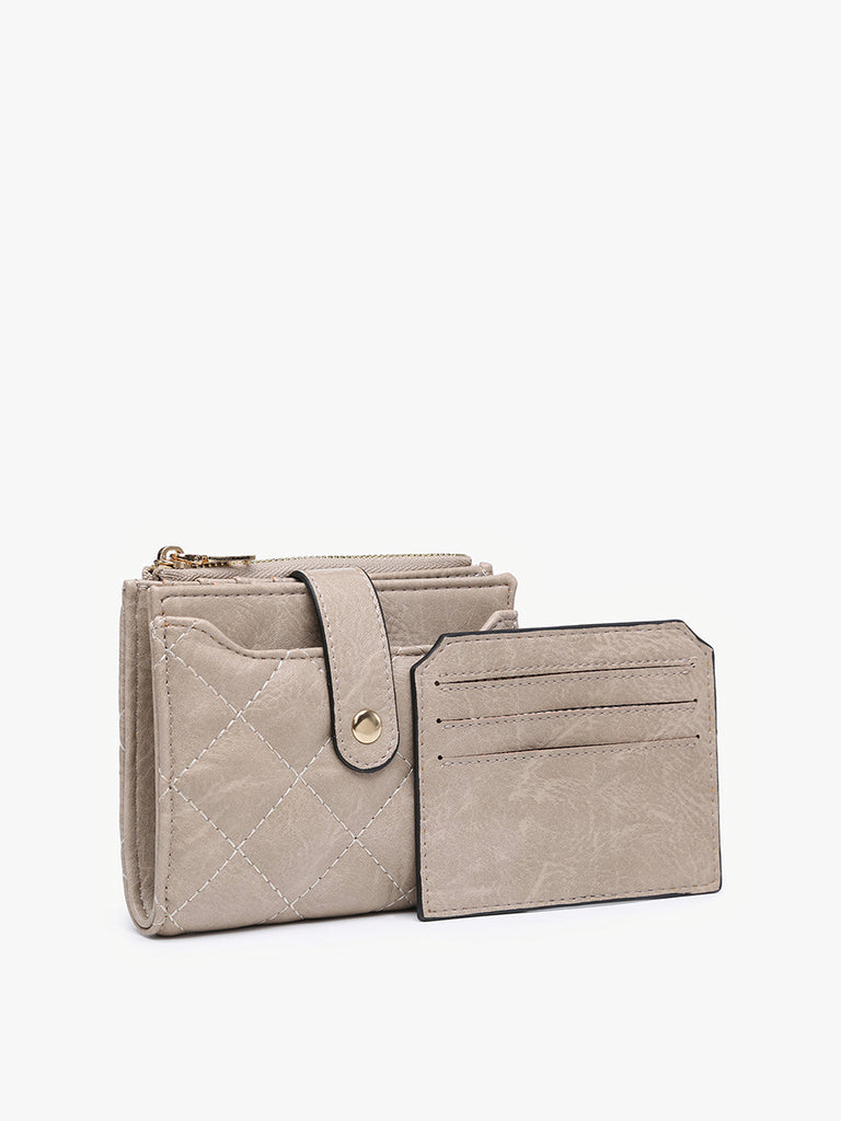 Melody Quilted Zip Top Wallet - Assorted Colors