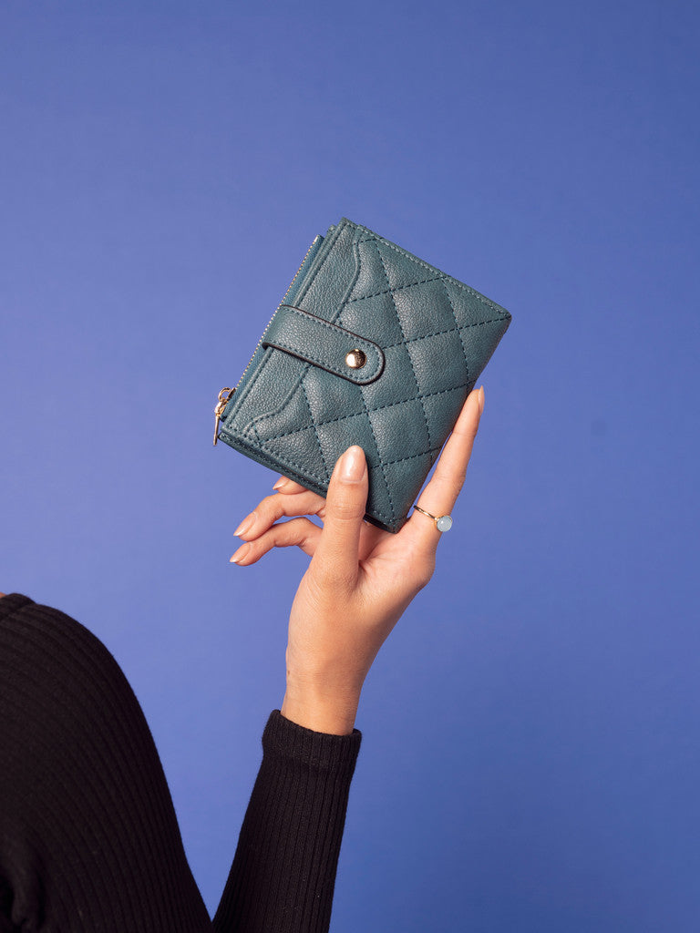 Melody Quilted Zip Top Wallet - Assorted Colors