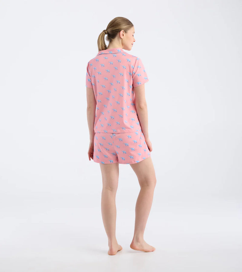 Capelton Road Elephantastic Button Down Short PJ Set in a Bag