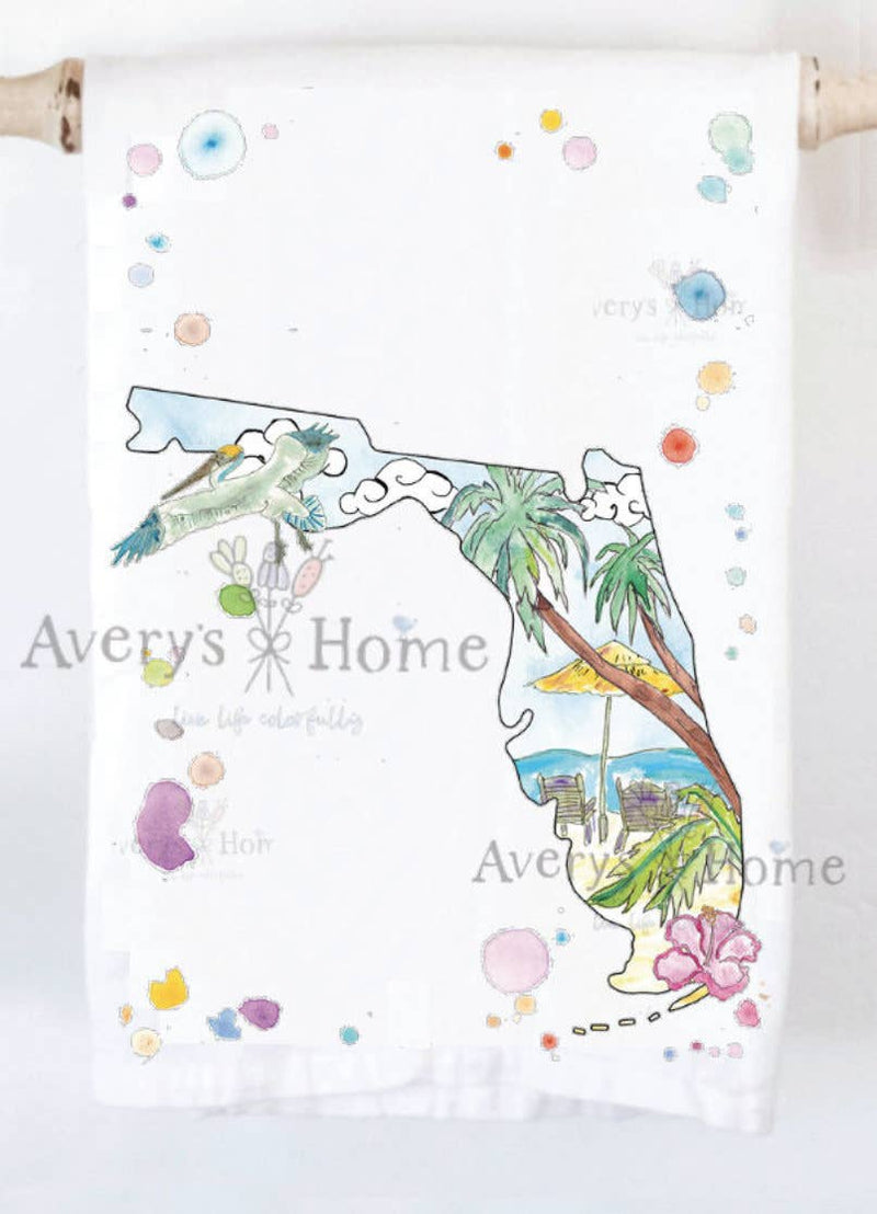 Florida State Design Tea Towel