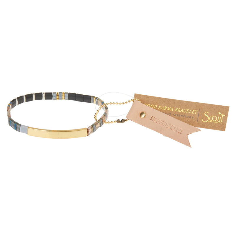 Scout - Good Karma Miyuki Bracelet | Strength & Grace - Gunmetal/Gold