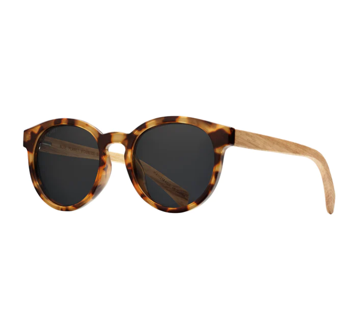Blue Planet Polarized Sunglasses - Andiz-Honey Tortoise/Zebra Wood/Smoke