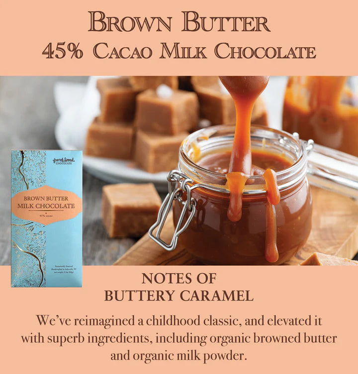 French Broad Brown Butter Milk Chocolate 45% - 2 Sizes