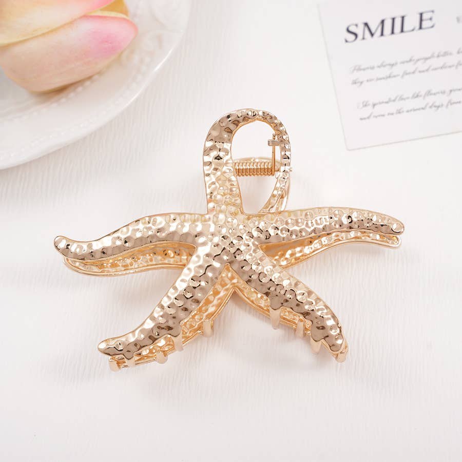 Metal Starfish Hiar Claw Clip