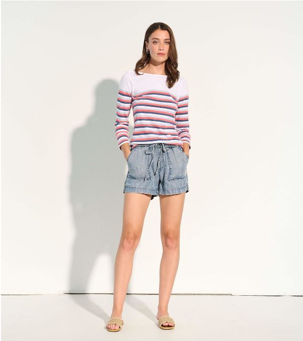 Hatley 3/4 Sleeve Breton - Spring Stripes