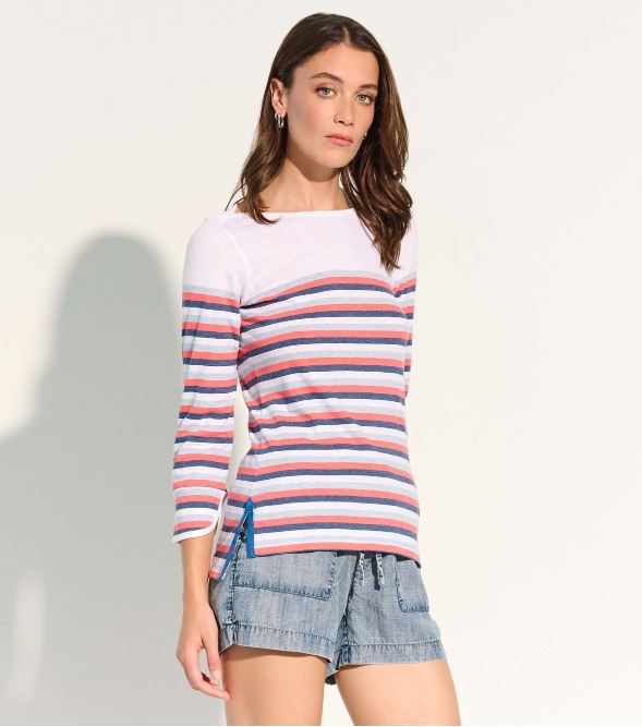 Hatley 3/4 Sleeve Breton - Spring Stripes