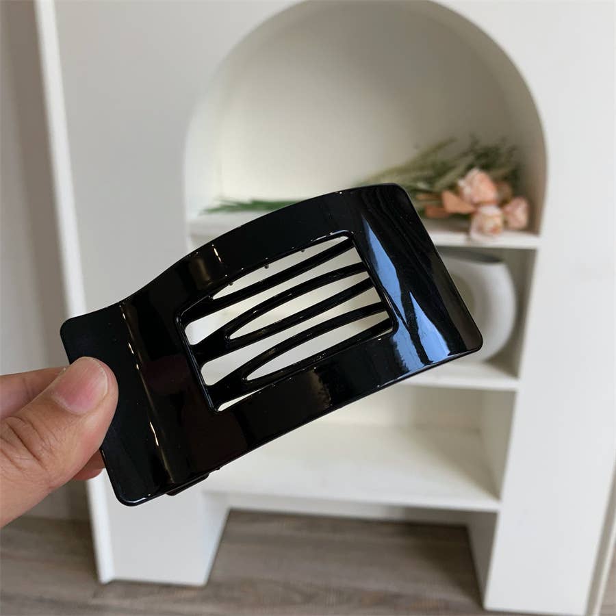 Elegant Rectangle Tortoiseshell &amp; Solid Color Hair Clips