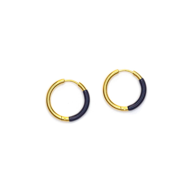 Salty Cali Yacht Hoops Navy Blue