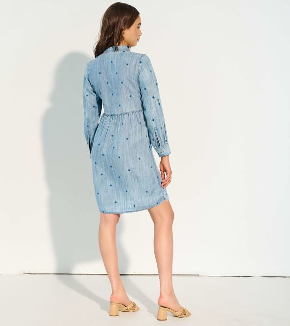 Hatley Cara Shirt Dress - Embroidered Hearts