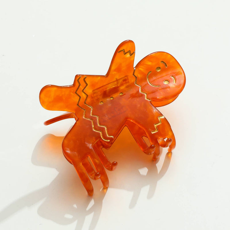 Gingerbread Man and Lady | Holiday Claw Clip