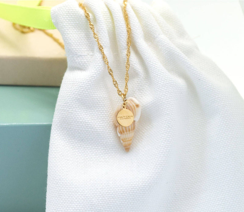 Salty Cali Seashore Pendant Necklace ~ Salty Babes Gold