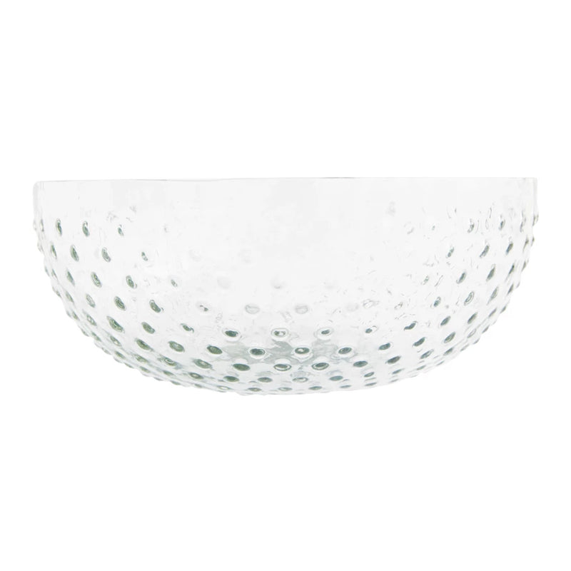 Recycled Glass Hobnail Low Bowl