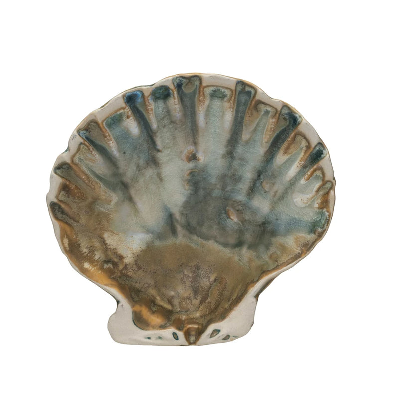 Stoneware Shell Shaped Dish (Each One Will Vary)