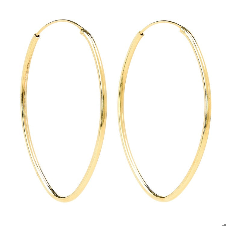 Elyssa Bass Designs Oval 2” gold hoops