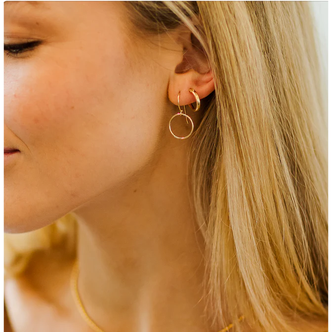 Erin Gray - Circle of Love gold hoop earring