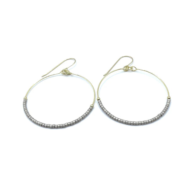 Erin Gray - Hollywood Hoop in Pewter