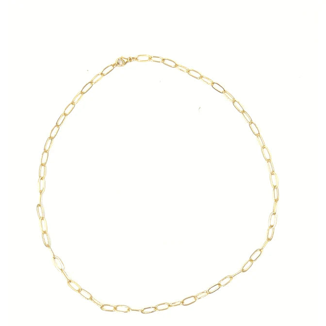 Erin Gray - 14k Gold Filled Paperclip Large Links Necklace - 16"