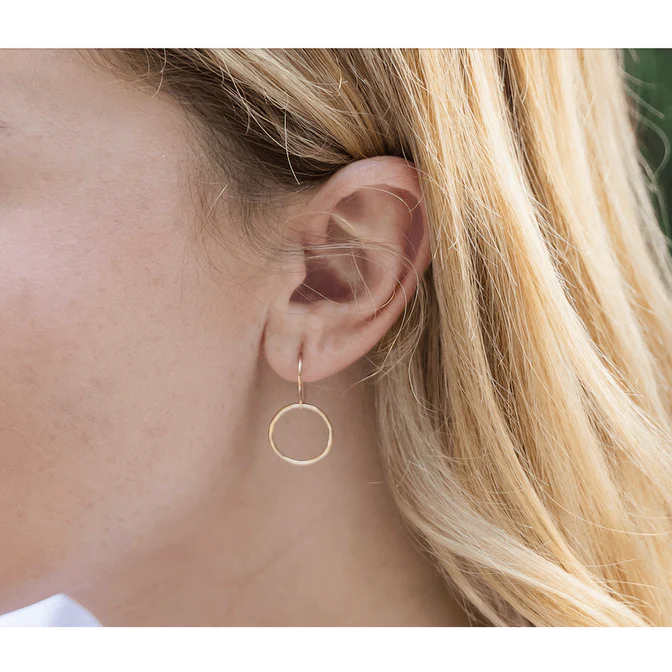 Erin Gray - Circle of Love gold hoop earring